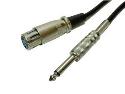 RTE AUDIO ERCA163 MICROPHONE CABLE XLR FEMALE JACK TO 1/4 MALE PLUG 25FT