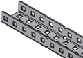 Vex Robotics CHAN-121-35-4PK - VL C-Channel 1x2x1x35 holes 4 pks