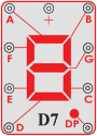 Snap Circuits 6SCD7 7-Segment LED Display