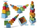 Dado Cubes FB024-MC Original Spatial Multi-Colored Building Blocks